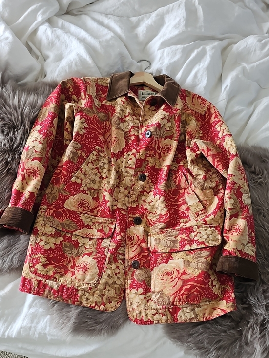 L.L. Bean Jackets & Blazers - Vintage L.L. Bean Floral Chore Barn Coat Medium